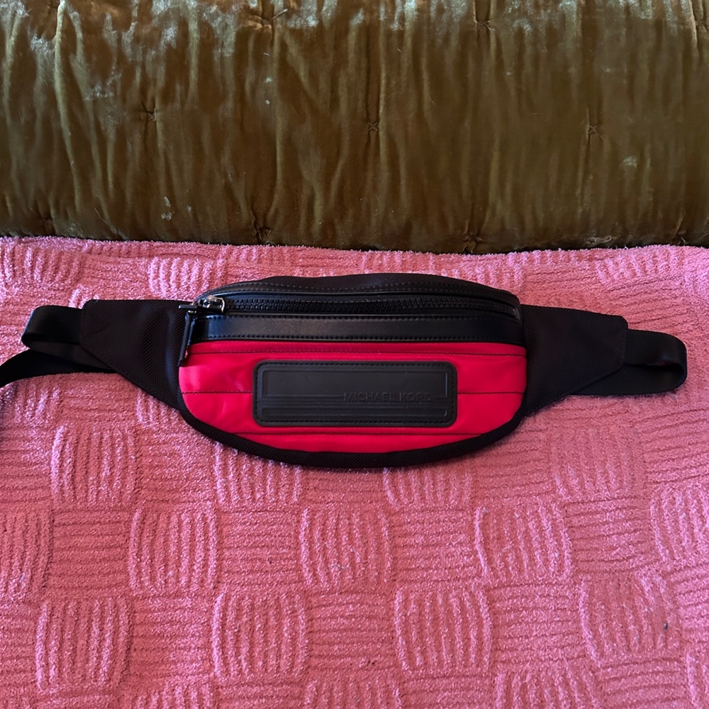 Michael Kors Men's Red and Black Belt Bag